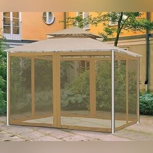 Gazebo Mosquito Net with Zipper